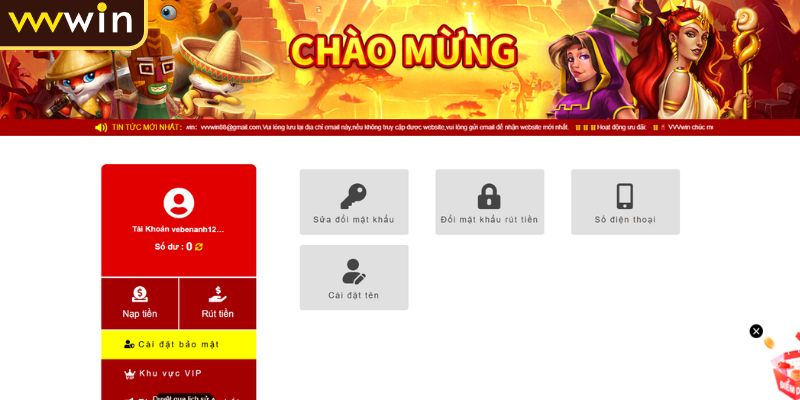 Nạp Tiền VVVWIN 3 Xác minh tài khoản